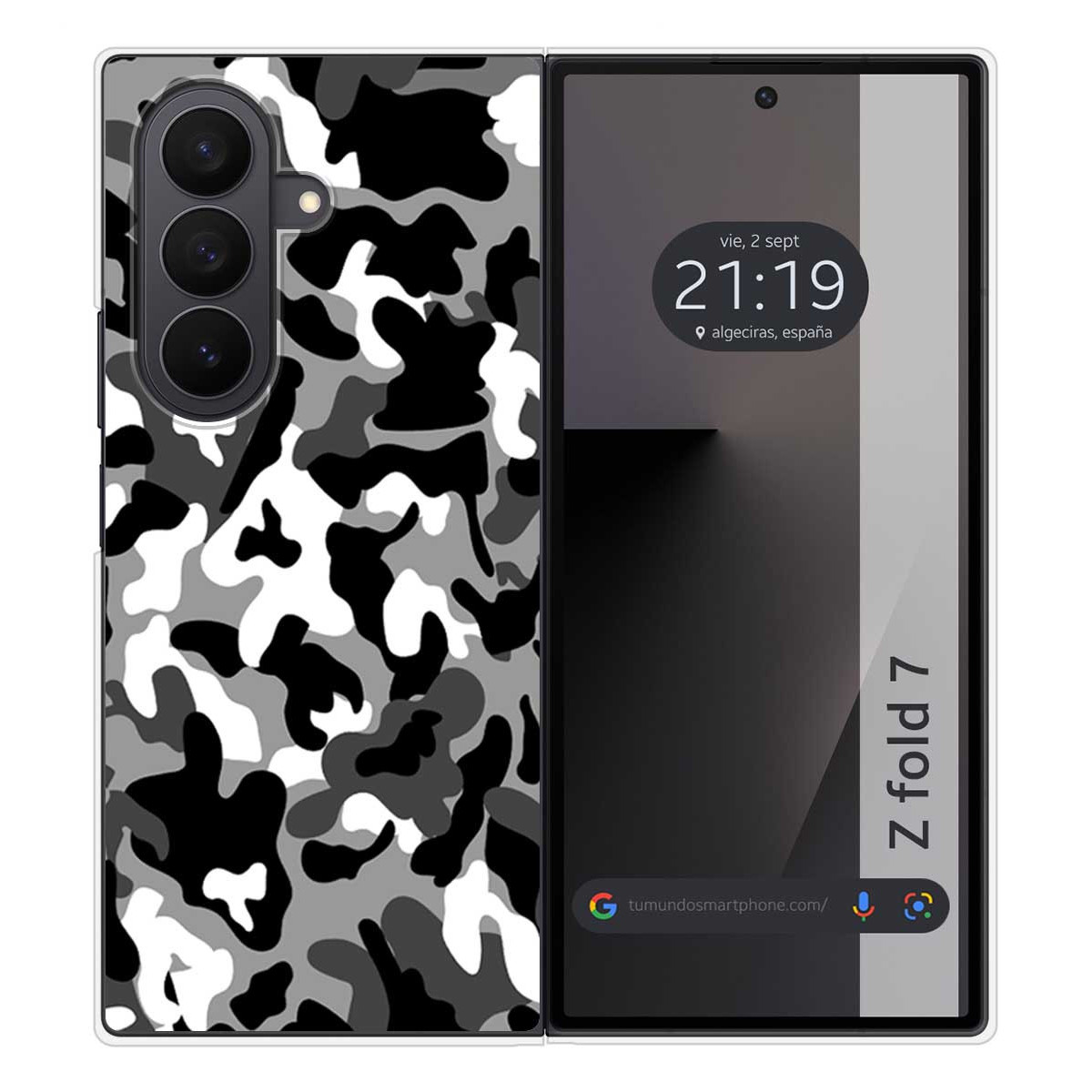 Funda Silicona para Samsung Galaxy Z Fold 7 5G diseño Snow Camuflaje Dibujos