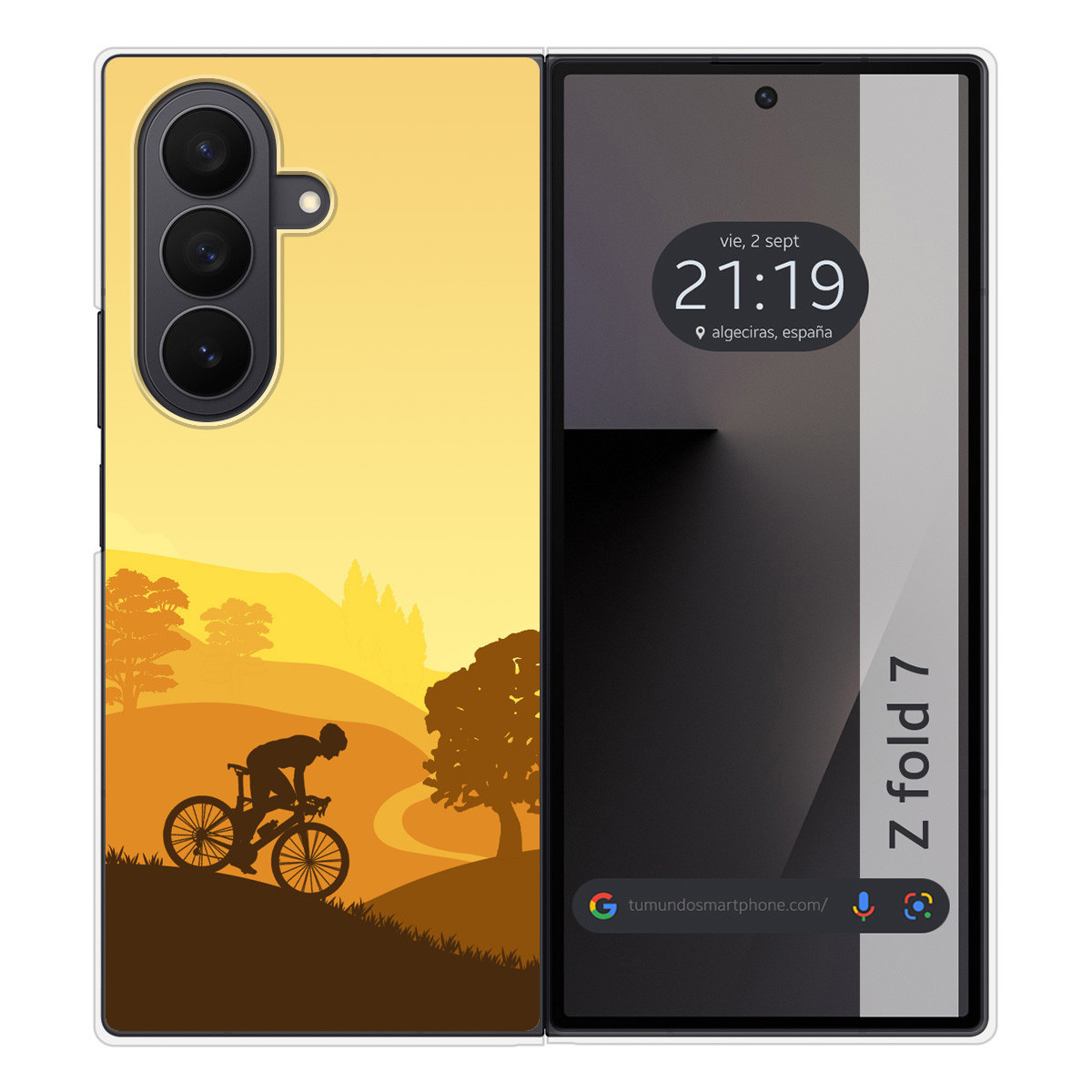 Funda Silicona para Samsung Galaxy Z Fold 7 5G diseño Ciclista Dibujos