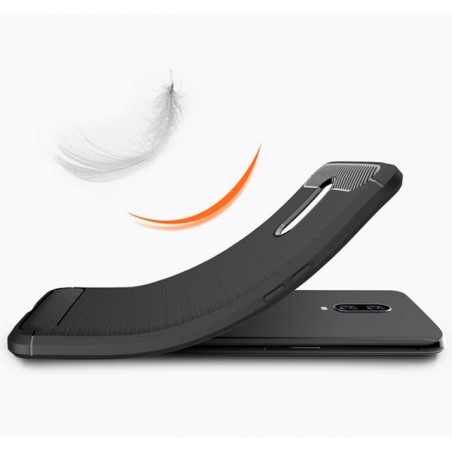 Funda Gel Tpu Tipo Carbon Negra para Oneplus 6T