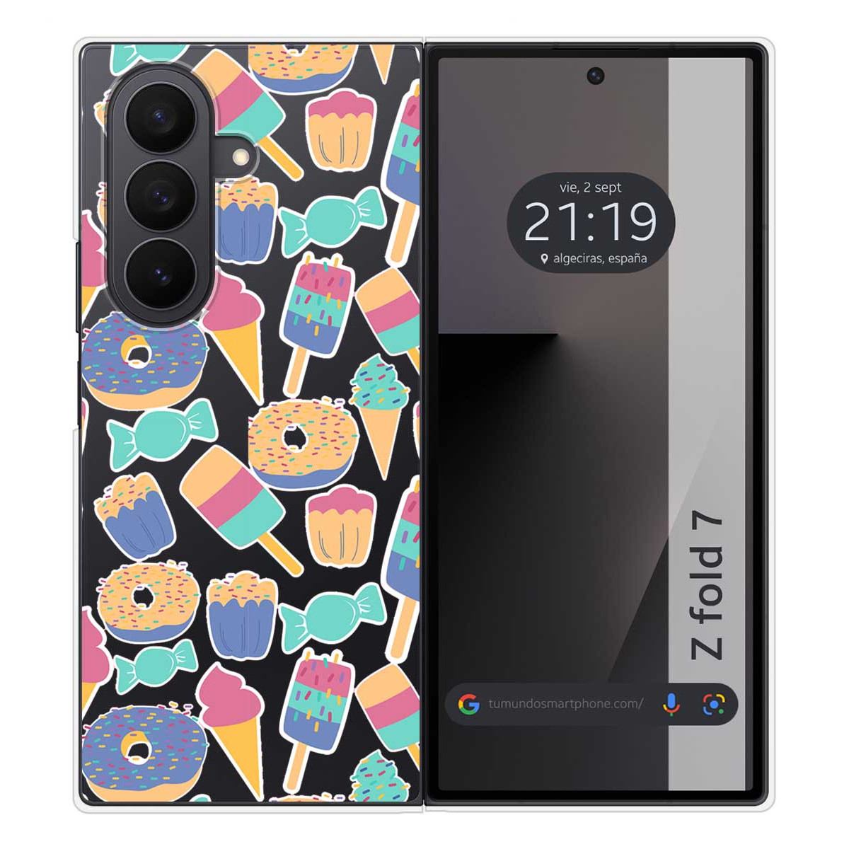 Funda Silicona para Samsung Galaxy Z Fold 7 5G diseño Dulces 02 Dibujos