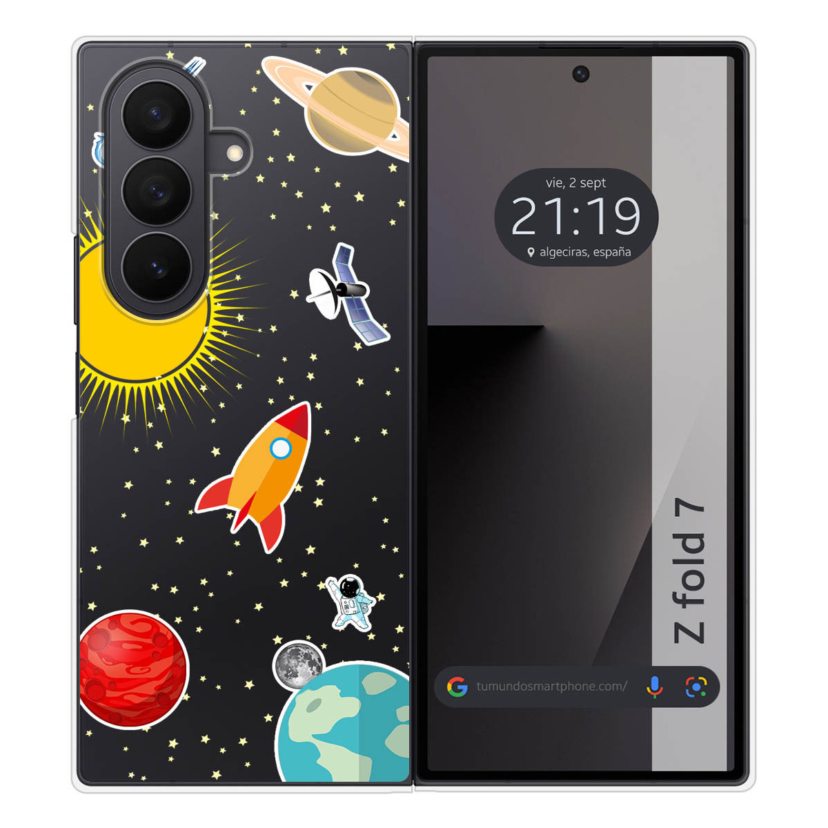 Funda Silicona para Samsung Galaxy Z Fold 7 5G diseño Espacio Dibujos