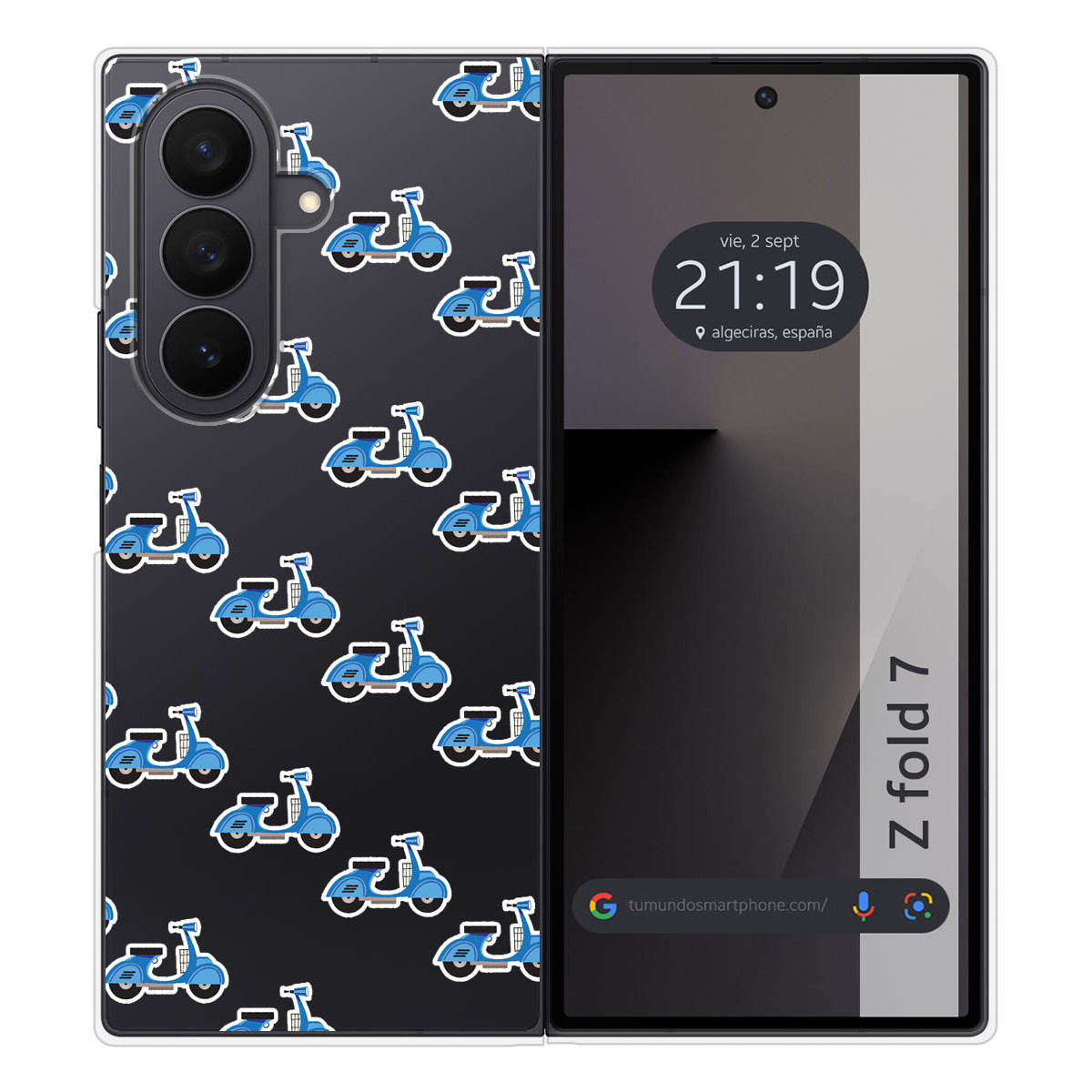 Funda Silicona para Samsung Galaxy Z Fold 7 5G diseño Scooter Dibujos