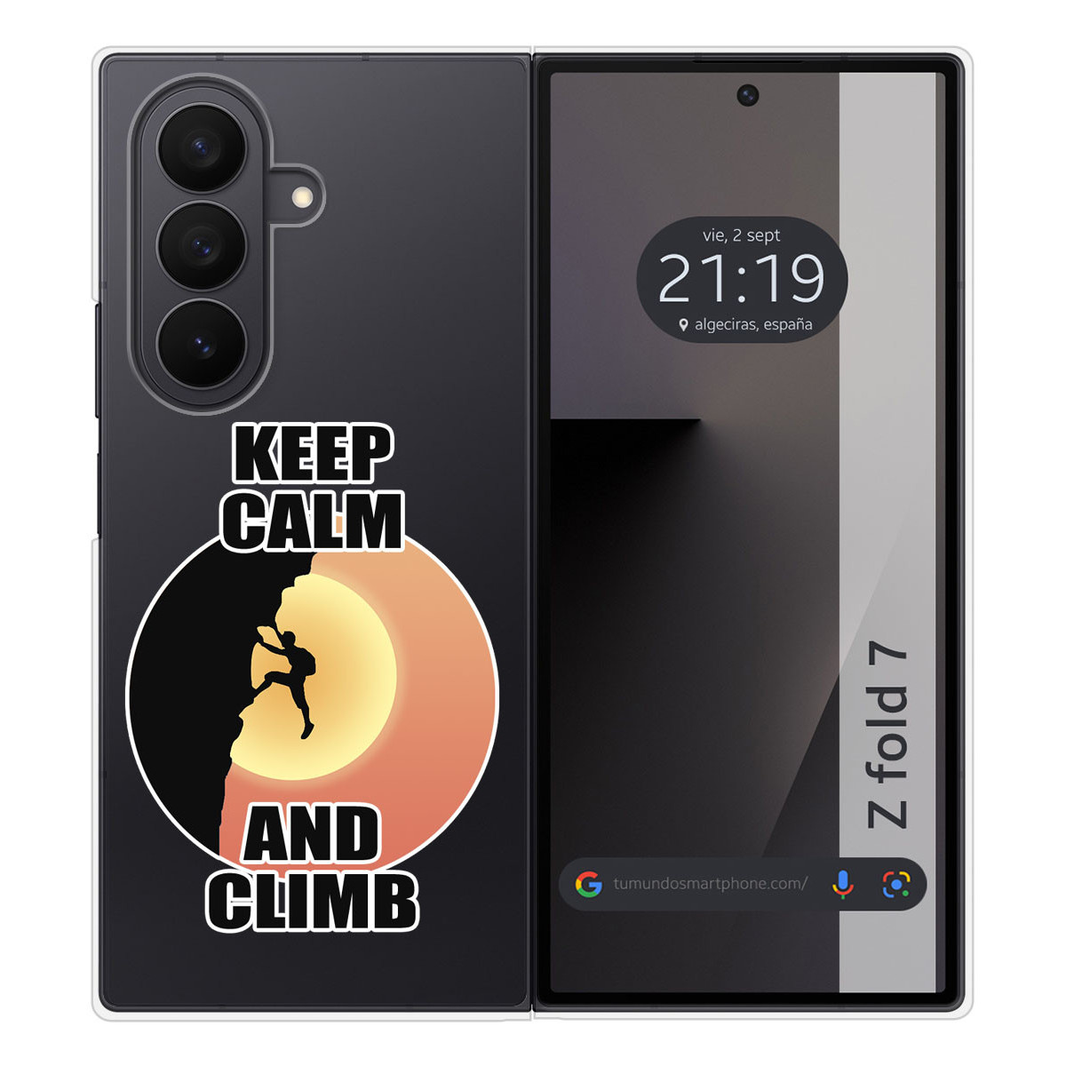 Funda Silicona para Samsung Galaxy Z Fold 7 5G diseño Hombre Escalada Dibujos