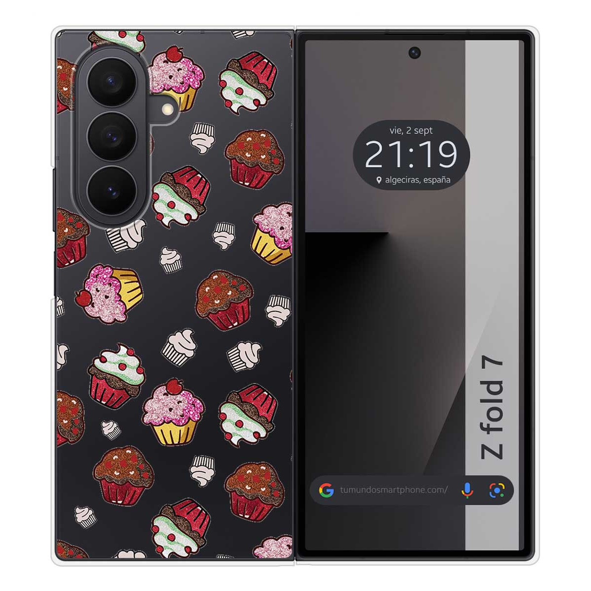 Funda Silicona para Samsung Galaxy Z Fold 7 5G diseño Muffins Dibujos