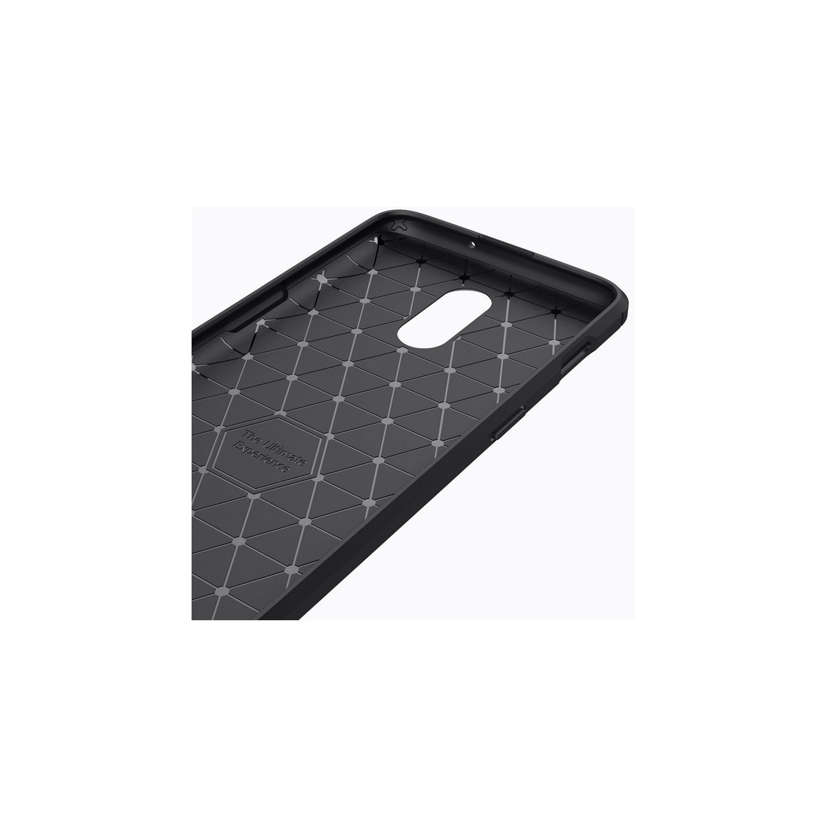 Funda Gel Tpu Tipo Carbon Negra para Oneplus 6T
