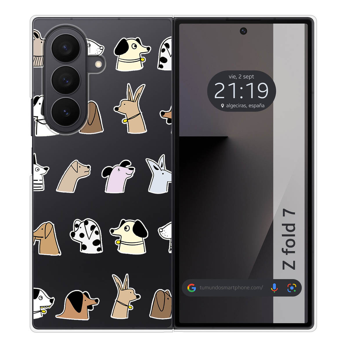 Funda Silicona para Samsung Galaxy Z Fold 7 5G diseño Perros Dibujos
