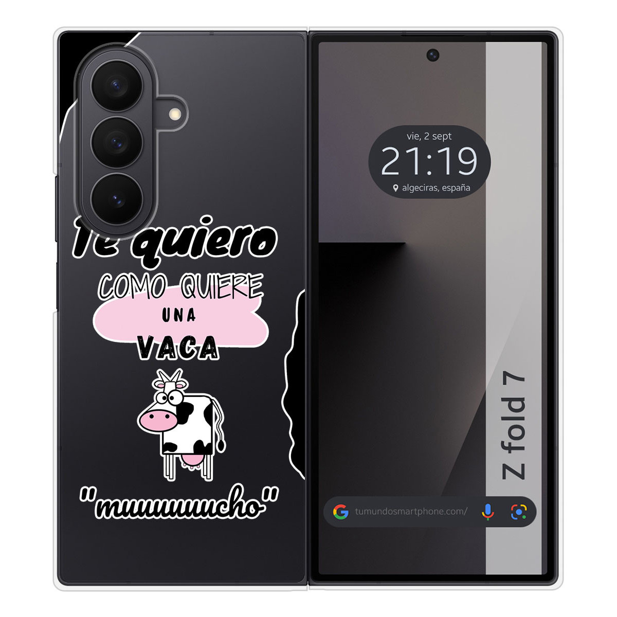 Funda Silicona para Samsung Galaxy Z Fold 7 5G diseño Vaca Dibujos