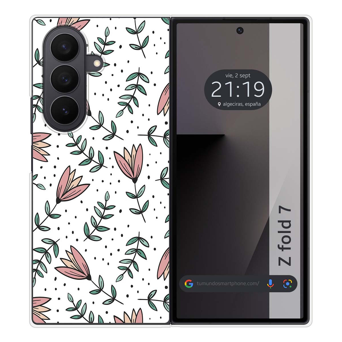 Funda Silicona para Samsung Galaxy Z Fold 7 5G diseño Flores 01 Dibujos