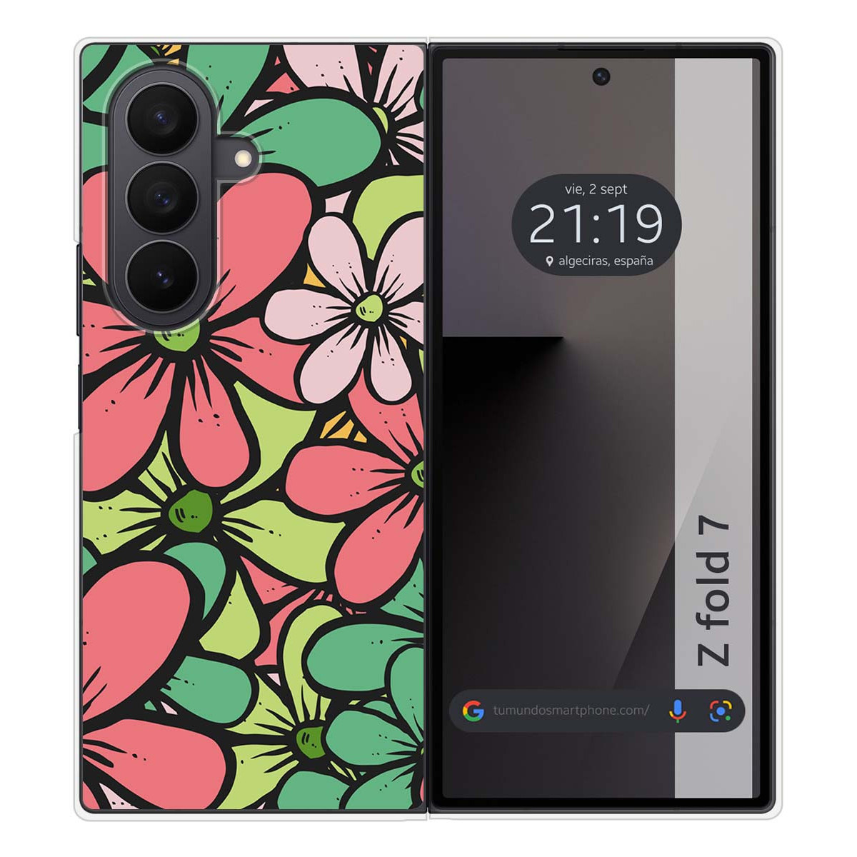 Funda Silicona para Samsung Galaxy Z Fold 7 5G diseño Flores 02 Dibujos