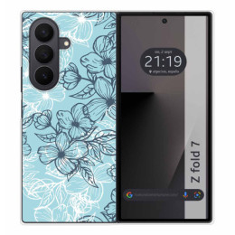 Funda Silicona para Samsung Galaxy Z Fold 7 5G diseño Flores 03 Dibujos