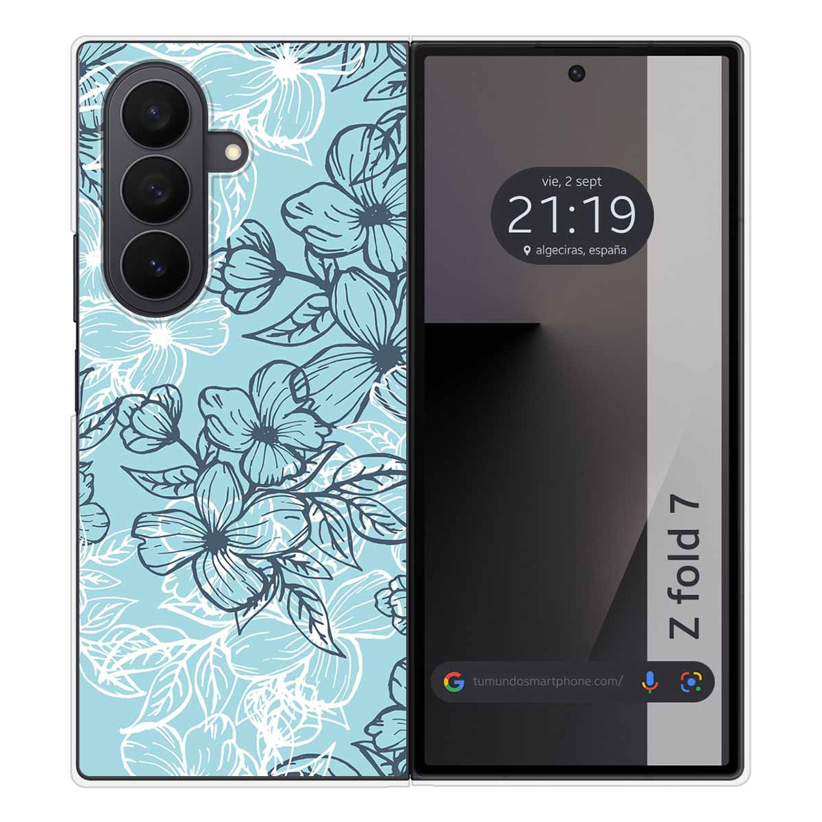 Funda Silicona para Samsung Galaxy Z Fold 7 5G diseño Flores 03 Dibujos