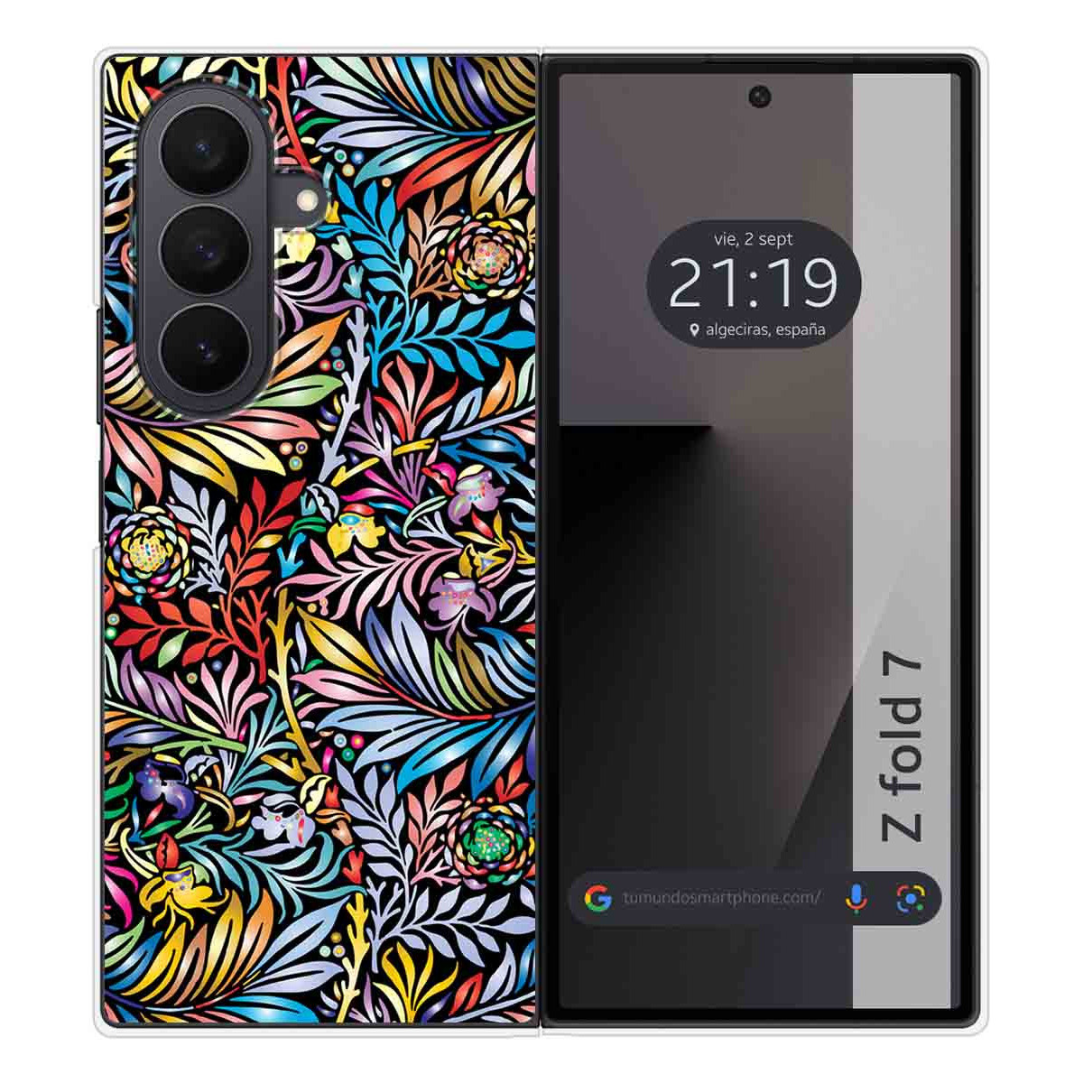 Funda Silicona para Samsung Galaxy Z Fold 7 5G diseño Flores 04 Dibujos