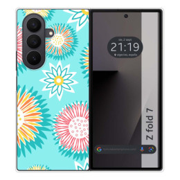 Funda Silicona para Samsung Galaxy Z Fold 7 5G diseño Flores 05 Dibujos