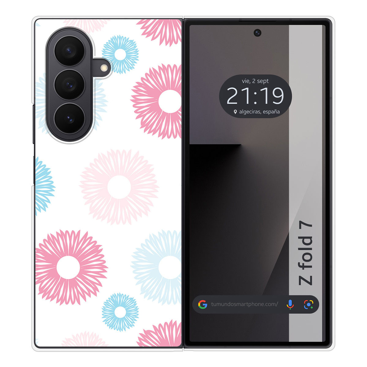 Funda Silicona para Samsung Galaxy Z Fold 7 5G diseño Flores 06 Dibujos