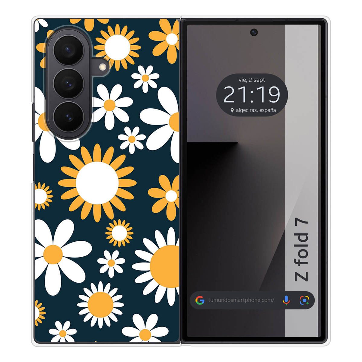 Funda Silicona para Samsung Galaxy Z Fold 7 5G diseño Flores 08 Dibujos