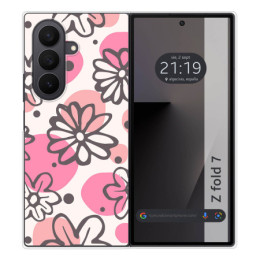 Funda Silicona para Samsung Galaxy Z Fold 7 5G diseño Flores 09 Dibujos
