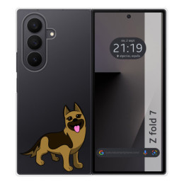 Funda Silicona para Samsung Galaxy Z Fold 7 5G diseño Perros 03 Dibujos
