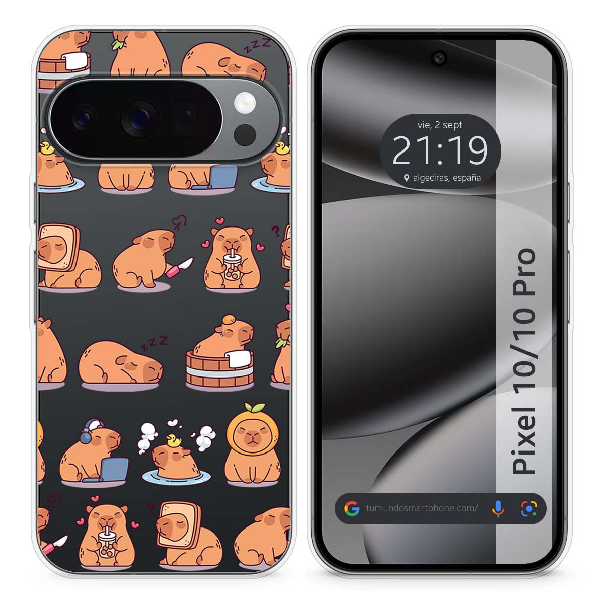 Funda Silicona Transparente para Google Pixel...