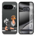 Funda Silicona Transparente para Google Pixel 10 / 10 Pro 5G diseño Avestruz Dibujos