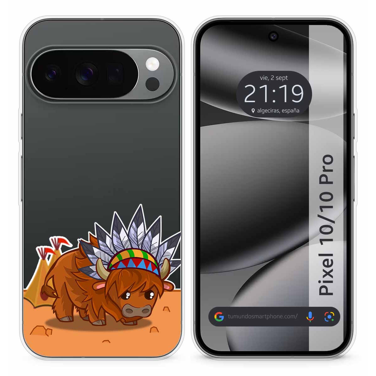 Funda Silicona Transparente para Google Pixel...