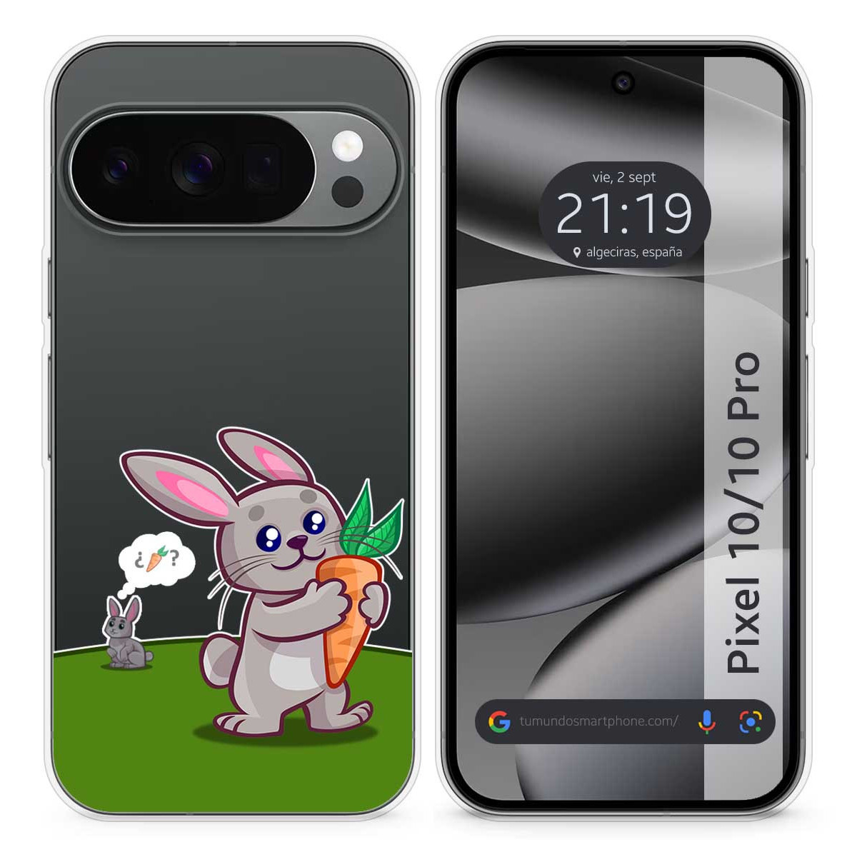 Funda Silicona Transparente para Google Pixel...