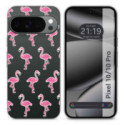 Funda Silicona Transparente para Google Pixel 10 / 10 Pro 5G diseño Flamenco Dibujos