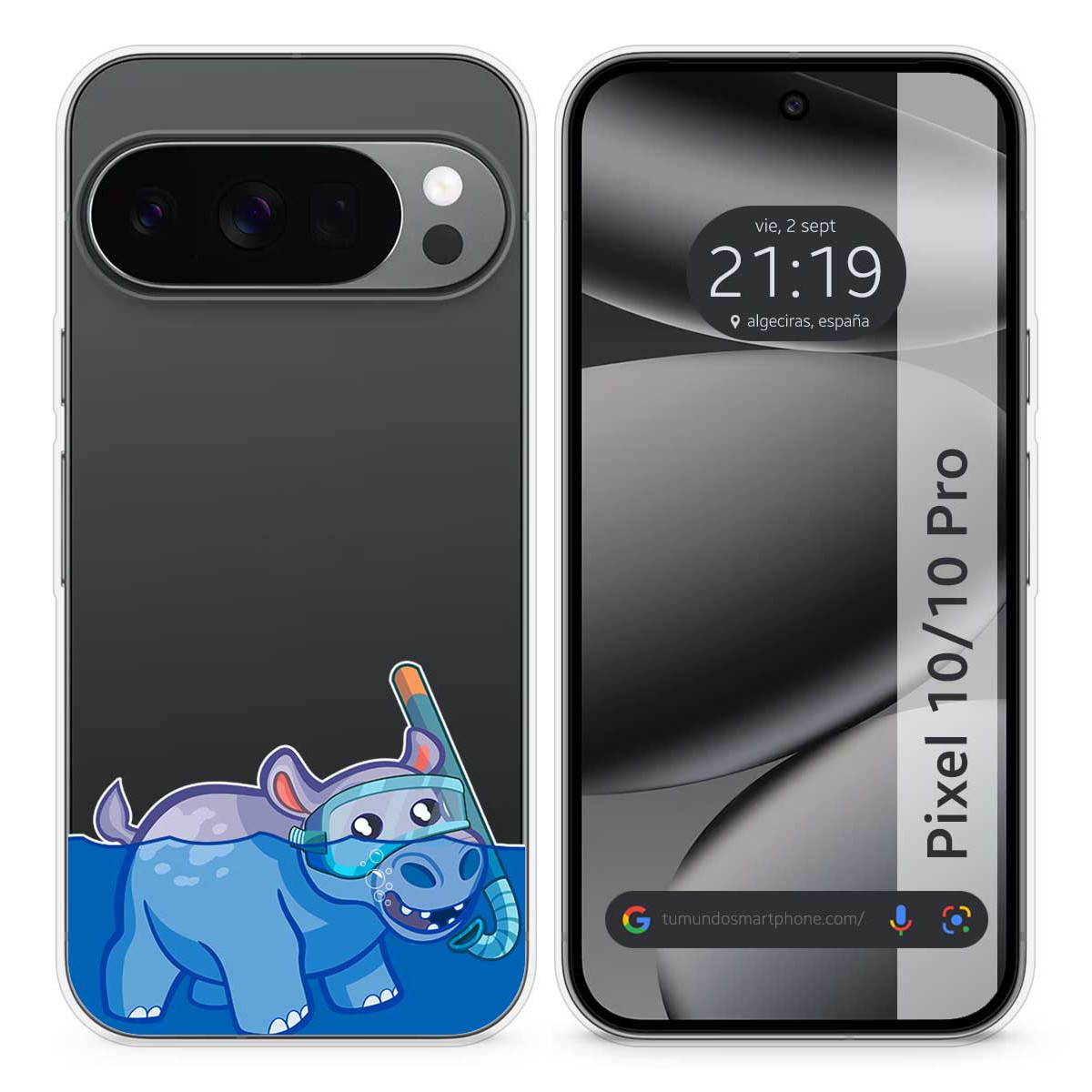 Funda Silicona Transparente para Google Pixel...