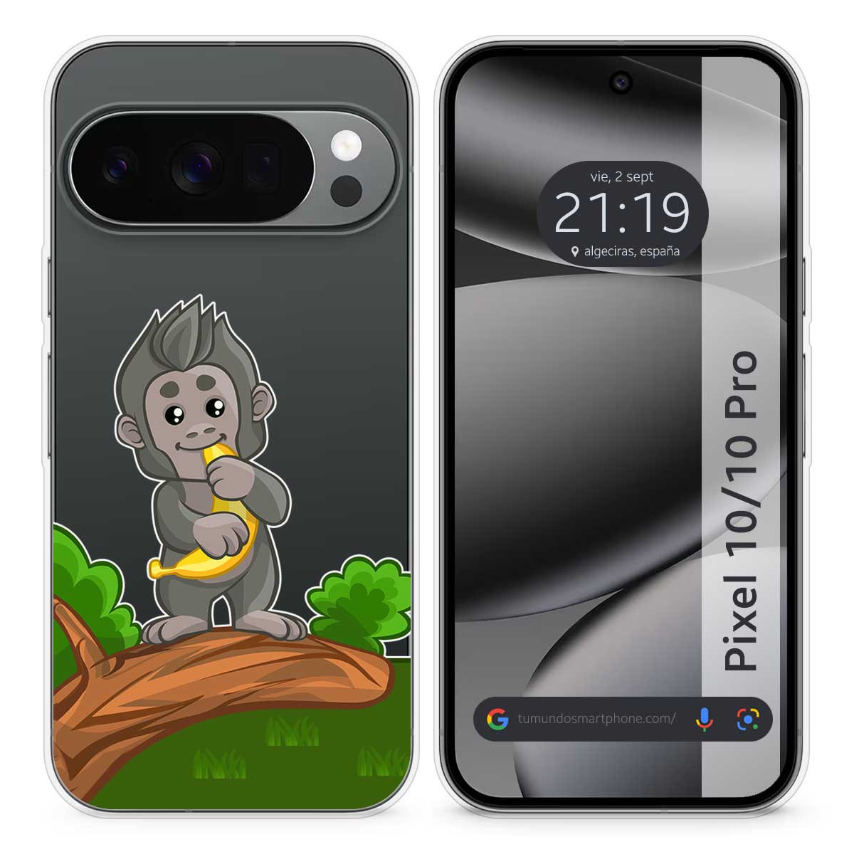 Funda Silicona Transparente para Google Pixel...