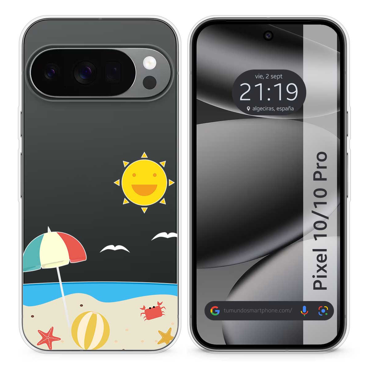 Funda Silicona Transparente para Google Pixel...