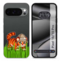 Funda Silicona Transparente para Google Pixel 10 / 10 Pro 5G diseño Tigre Dibujos