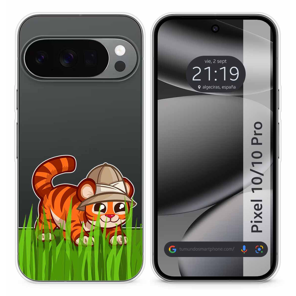 Funda Silicona Transparente para Google Pixel...