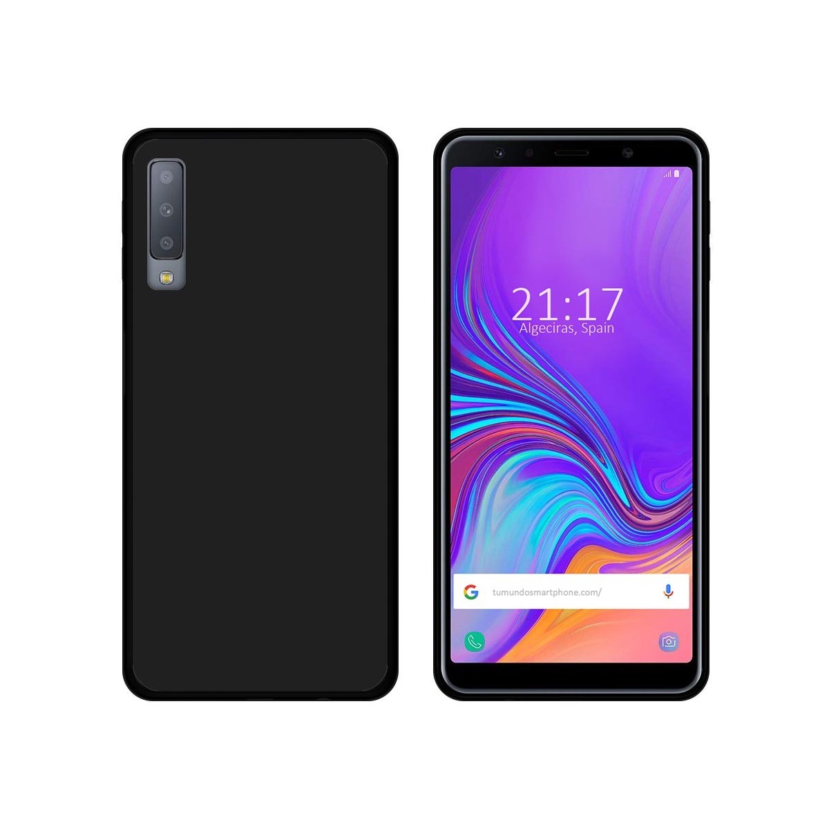 Funda Gel Tpu para Samsung Galaxy A7 (2018) Color Negra