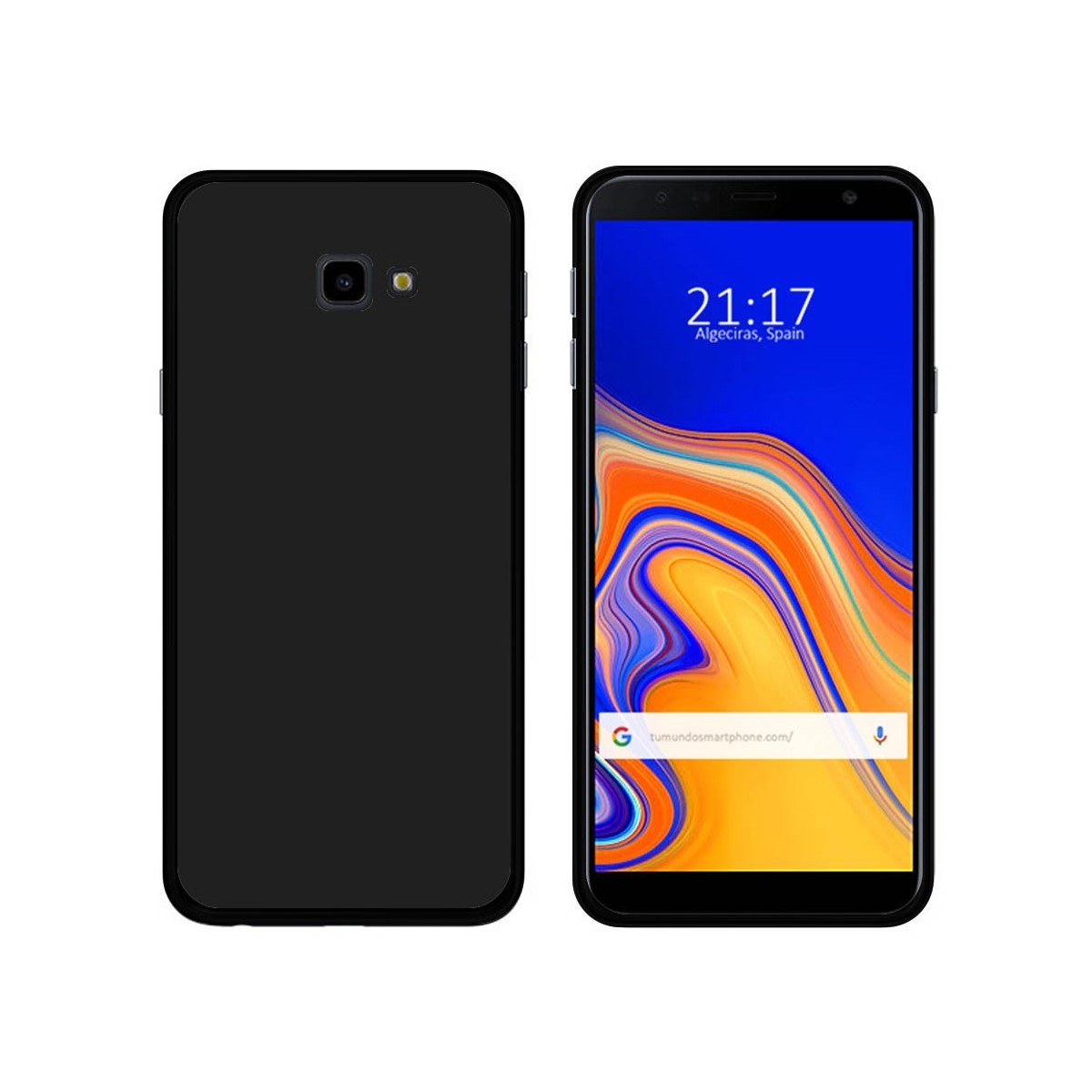 Funda Gel Tpu para Samsung Galaxy J4+ Plus Color Negra