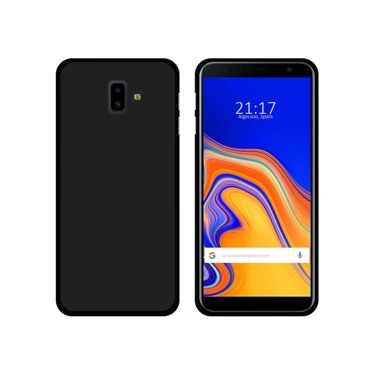 Funda Gel Tpu para Samsung Galaxy J6+ Plus Color Negra
