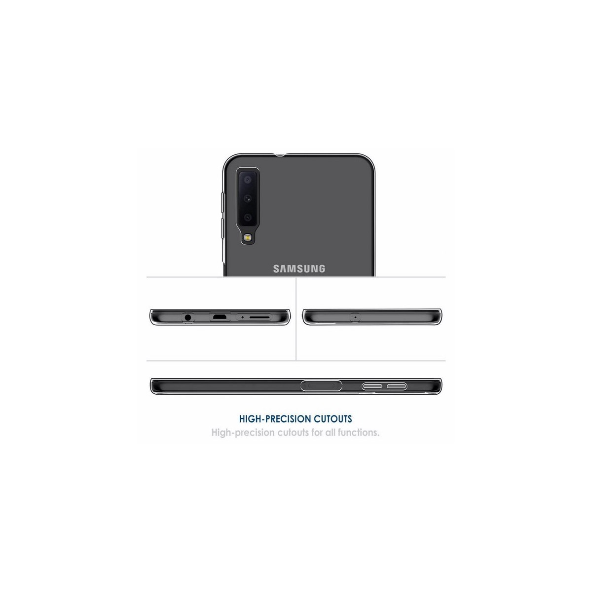 Funda Gel Tpu Fina Ultra-Thin 0,5mm Transparente para Samsung Galaxy A7 (2018)