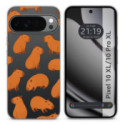 Funda Silicona Transparente para Google Pixel 10 Pro XL 5G diseño Capibara 02 Dibujos