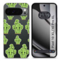 Funda Silicona Transparente para Google Pixel 10 Pro XL 5G diseño Cactus Dibujos