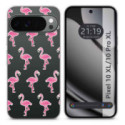 Funda Silicona Transparente para Google Pixel 10 Pro XL 5G diseño Flamenco Dibujos