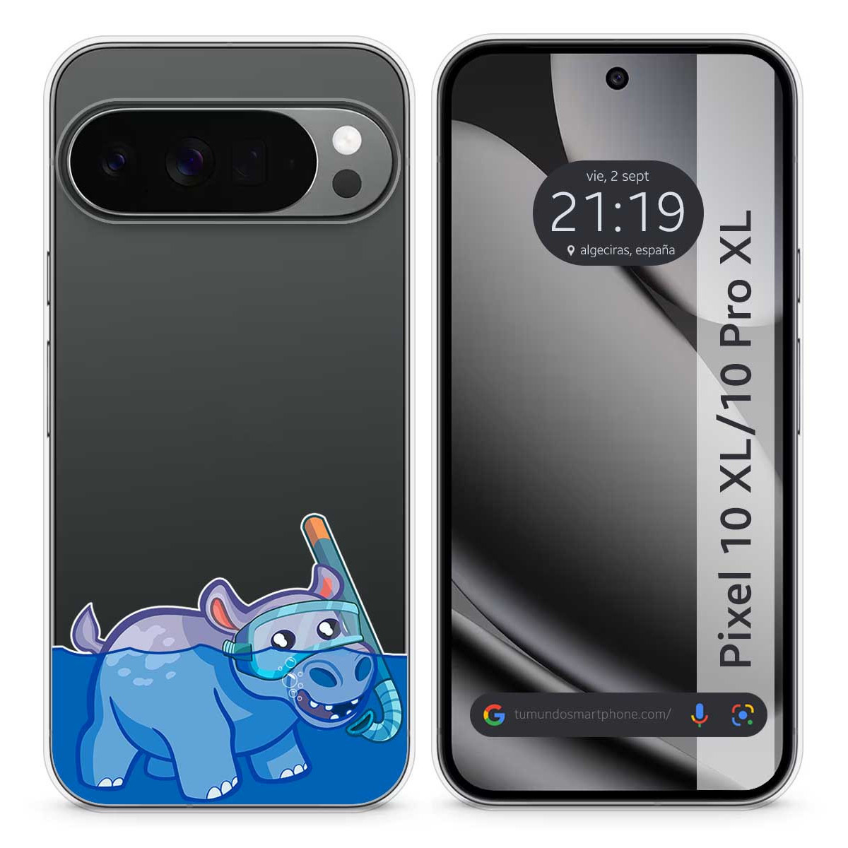 Funda Silicona Transparente para Google Pixel...