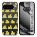 Funda Silicona Transparente para Google Pixel 10 Pro XL 5G diseño Pato Dibujos