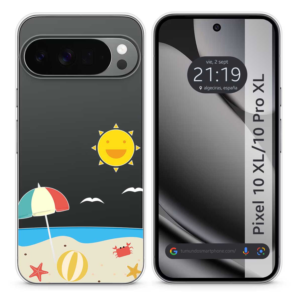 Funda Silicona Transparente para Google Pixel...