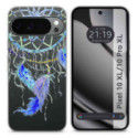 Funda Silicona Transparente para Google Pixel 10 Pro XL 5G diseño Plumas Dibujos