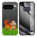 Funda Silicona Transparente para Google Pixel 10 Pro XL 5G diseño Tigre Dibujos