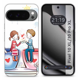 Funda Silicona para Google Pixel 10 Pro XL 5G diseño Café...