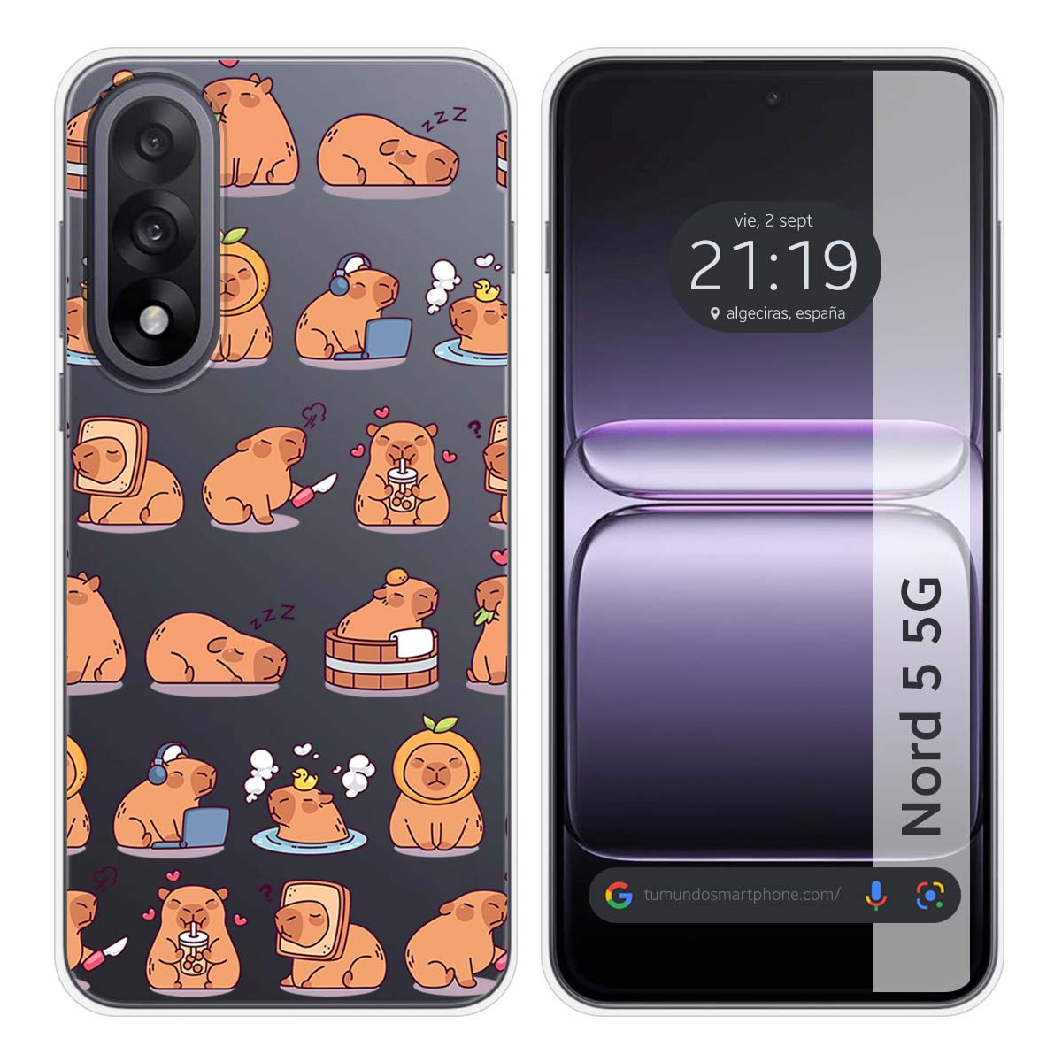 Funda Silicona Transparente para OnePlus Nord 5...