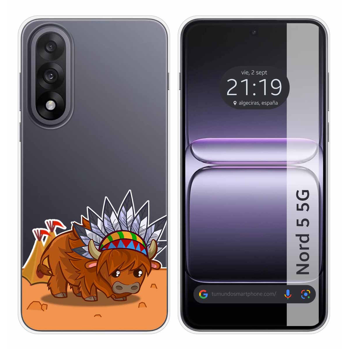 Funda Silicona Transparente para OnePlus Nord 5...