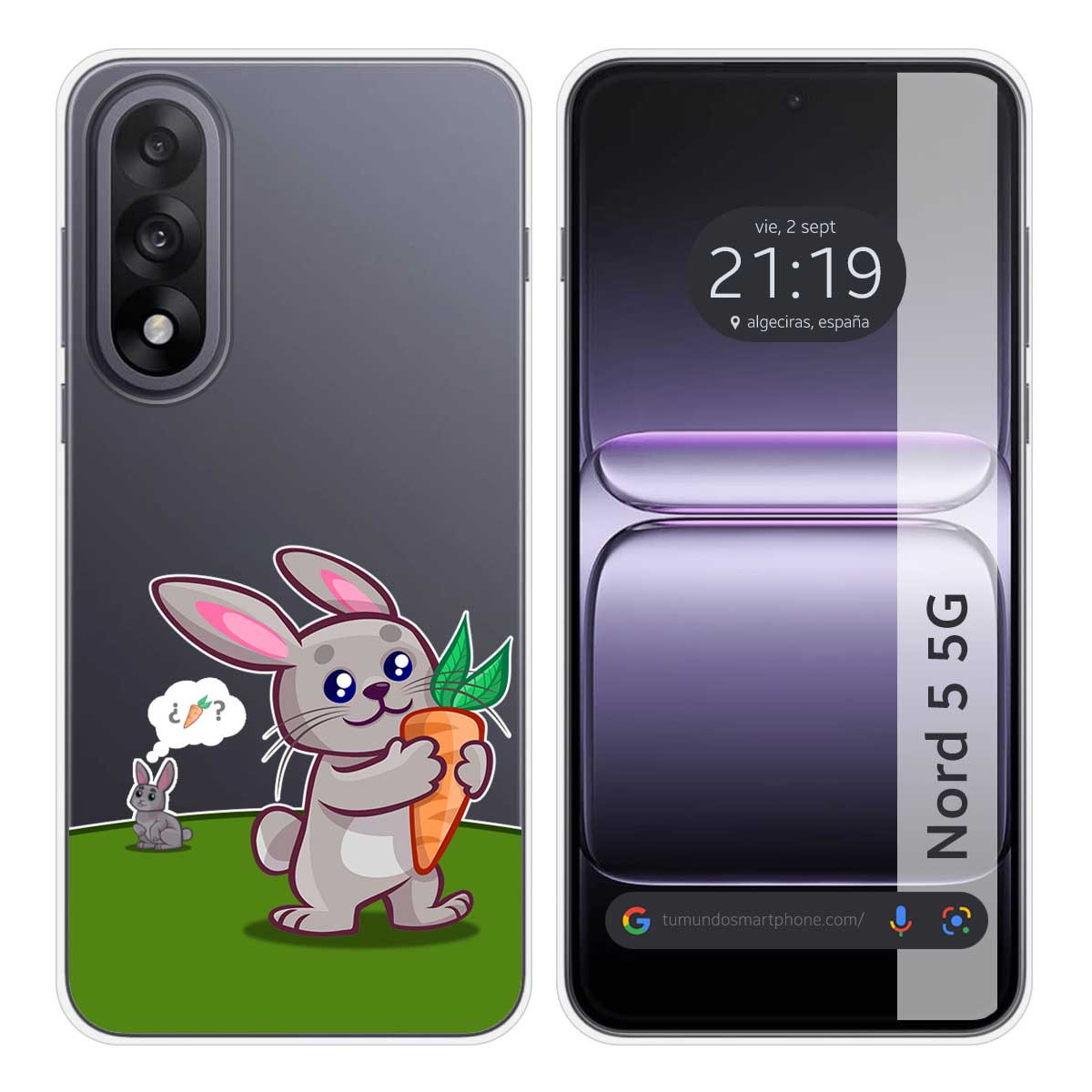 Funda Silicona Transparente para OnePlus Nord 5...