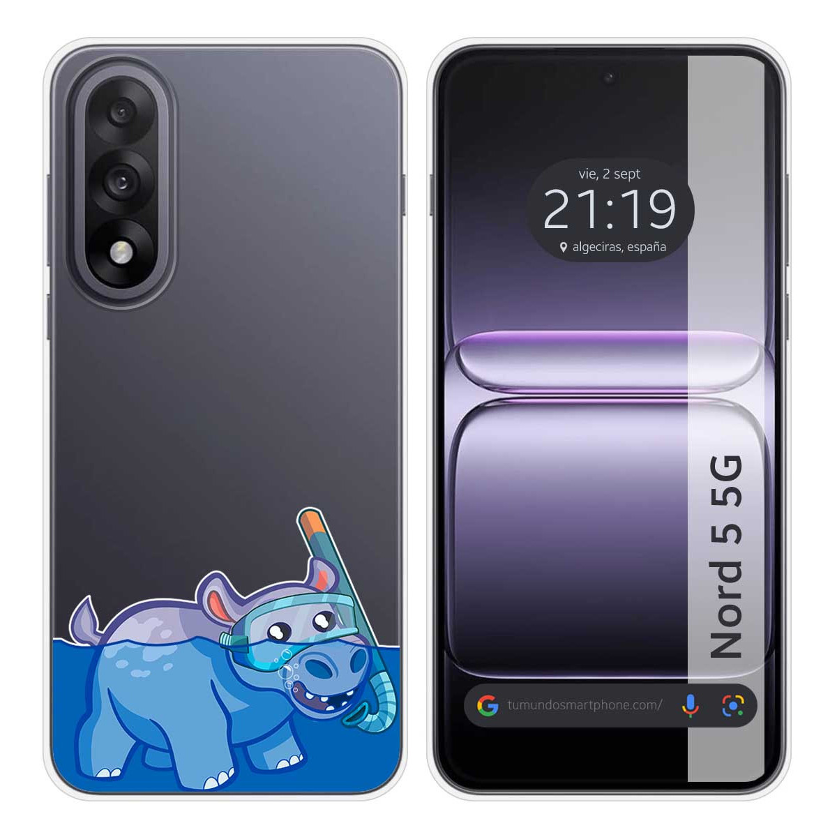 Funda Silicona Transparente para OnePlus Nord 5...