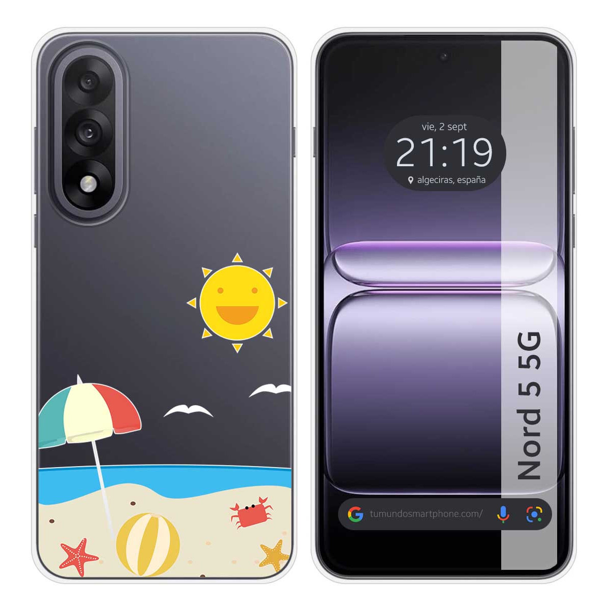 Funda Silicona Transparente para OnePlus Nord 5...