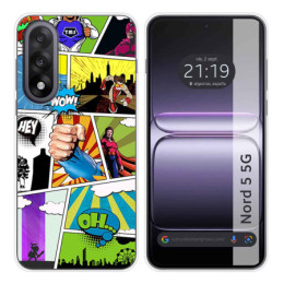 Funda Silicona para OnePlus Nord 5 5G diseño Comic Dibujos